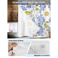 thumbnail image 3 of No Hook Shower Curtain with Snap in Liner Summer Lemon Shower Curtain -Fabric Waterproof Inner Liner, Retro Flower Leaves Shower Curtains Washable 72"x72", 3 of 9