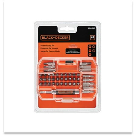 Drill Driver Accessory Set - BLACK+DECKER 71-912 Screwdriving/Drill Set, 45pc