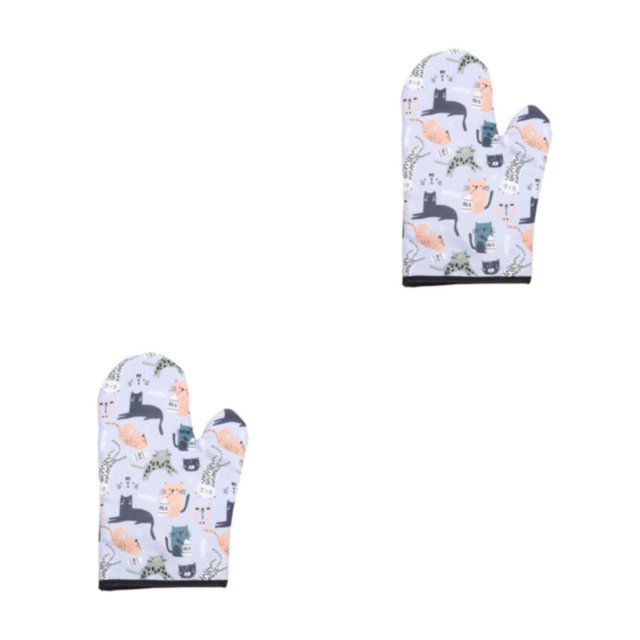 kurtrusly Mitaines de Four Robustes et Résistants à la Chaleur pour la Maison et le Restaurant Utiliser Four Mitaines de Four en Silicone Résistant à l'Isolation 2Set