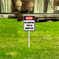 thumbnail image 6 of Kurmntregon No Dumping Sign With Stake No Dumping Yard Sign No Dumping Tires In Dumpster Yard Sign 0.4 Aluminum Garden Ground Sign Porch Farmhouse Neighbor Ranch Farm Courtyard, 6 of 7
