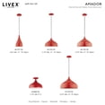 thumbnail image 3 of 41172-72 Livex Lighting Amador - 1 Light Pendant In Transitional Style-15 Inches Tall and 11.75 Inches Wide-Shiny Red Finish    -Traditional, 3 of 12