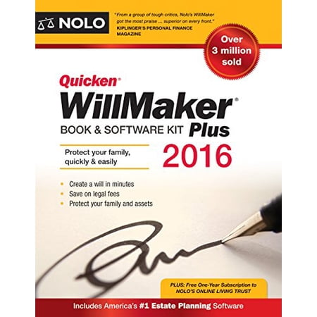 Pre-Owned Quicken Willmaker Plus 2016 Edition: Book & Software Kit [With Quicken Willmaker] (Paperback) 141332200X 9781413322002