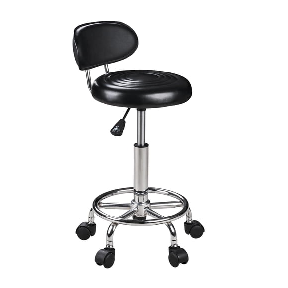 Taburete Giratorio de Salón VECELO con Respaldo Hidráulico Ajustable