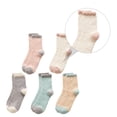 thumbnail image 2 of 5 pares de calcetines de tubo para mujer, de forro polar coral, transpirables, para invierno., 2 of 7