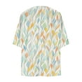thumbnail image 5 of AGWOLF Womens Bathing Suit Cover Up 3/4 Sleeve Sheer Swimsuit Coverup Long Floral Print Beach Kimono Cardigan Summer Lightweight Chiffon Tops Multicolor,XL, 5 of 5