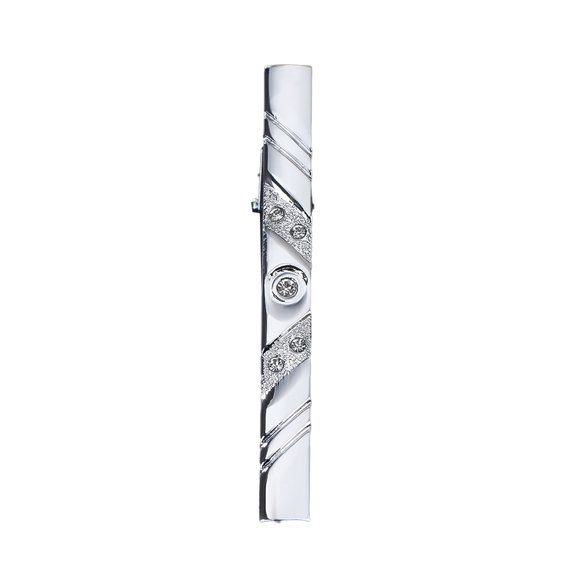 Tie Clip Men Rhinestones Alloy Necktie Clasp Shirts Tie Pin for Wedding Party Ceremony Necktie Accessories