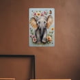 thumbnail image 6 of Vintage Floral Elephant Tin Sign – Cute Wall Decor for Baby Girl Nursery, Soft Pastel Elephant Illustration, Newborn Gift for Baby Showers or Birthdays 8x12 inch, 6 of 8