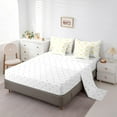 thumbnail image 5 of Manfei Lovely Bowtie 7-Piece Twin Bedding Sets,Yellow White Bedding Comforter Set,Ribbon Bow Knot Sheet Sets For Girls,Microfiber Bedroom Decor Reversible, 5 of 8