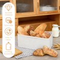 thumbnail image 2 of Chris.W Bread Box For Kitchen Countertop, White Bread Box With Bamboo Wood Cutting Board Lid, Metal Large Bread Boxes, Modern Bread Storage Container Holder, Vintage Bread Keeper Bin, 2 of 5