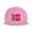 Pink, variant on Flat Bill Visor Classic Snapback Hat Norway Flag Adjustable Baseball Cap for Men Women Black