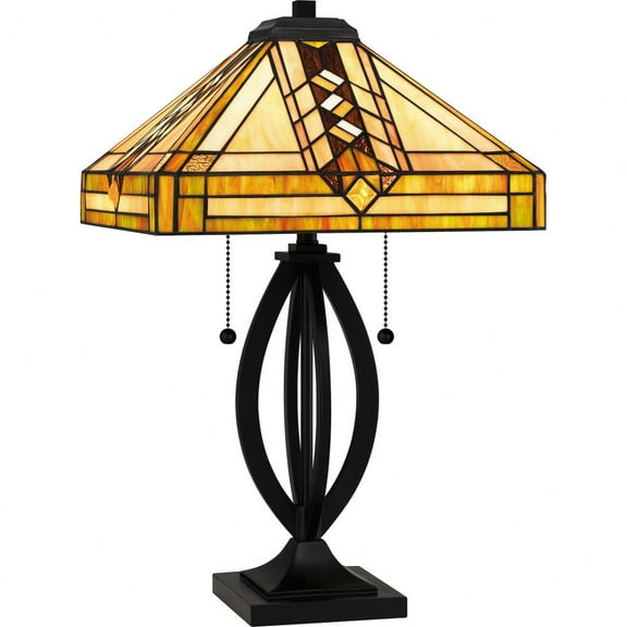Quoizel Yellowstone 2-Light Matte Black Table Lamp