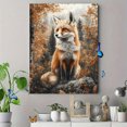 thumbnail image 4 of Qisvanset 12x16 Inch Forest Fox Canvas Wall Art, Mystical Wildlife Art Rustic Nature Theme Home Decor, 4 of 8