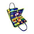 thumbnail image 1 of Juguete sensorial interactivo, tablero textil para actividades, Montessori, libro tipo bolsa, para viajar, azul, 1 of 6