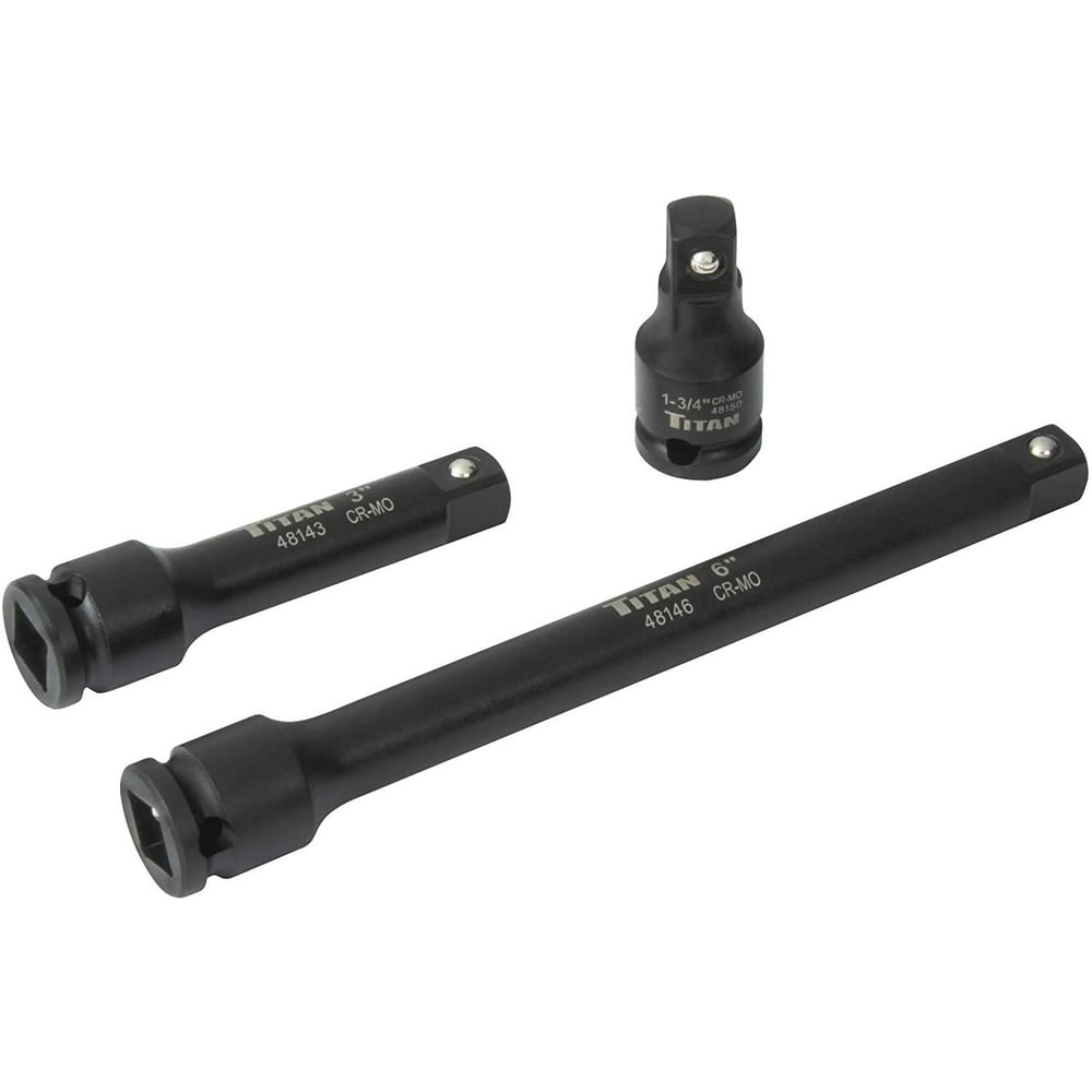 Titan 48140 3Piece 3/8Inch Drive Impact Extension Bar Set Walmart