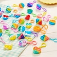 thumbnail image 5 of Joyfy 30 Pack Mix Pop Fidget Keychain, Mini Fidget Toys Bulk Party Favors for Kids, Goodie Bag Stuffers for Classroom Prizes Sensory Toy, 5 of 8