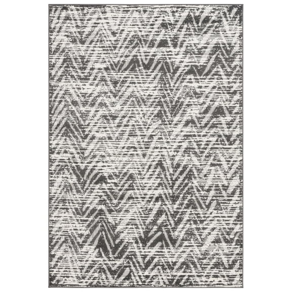 SAFAVIEH Cottage Ronni Chevron Indoor/Outdoor Area Rug, Grey, 4' x 6'