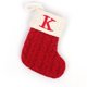 thumbnail image 1 of Christmas Socks Red Snowflake Alphabet Knitting Stocking Christmas Tree Pendant, 1 of 4