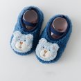 thumbnail image 5 of Xfvqtps Baby Slippers House Shoes Infant First Walkers Fleece Cute Cartoon Bear Non Slip Soft Warm Spring Fall Christmas Gifts Toddler Prewalker Blue, 5 of 5