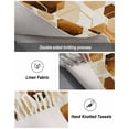 thumbnail image 5 of Orange Geometric Hallway Runner Rug 2x5ft, Gold White Hexagon Modern Washable Woven Living Room Bedroom Kitchen Bathroom Carpet with Tassels, Non-Shedding Indoor Outdoor Throw Door Mat for Entryway, 5 of 5