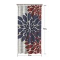 thumbnail image 5 of Red and Blue Pioneer Flower Pattern Shower Curtain 36"x72" ,Bathroom Decorative Shower Curtains Set with 12 Hooks,Modern Waterproof Washable Shower Curtain, 5 of 6