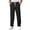 1Pack:Black, variant on TANBOM Men's Straight Leg Relaxed Fit Casual Drawstring Polyester Pants Khaki 1-Pack XL