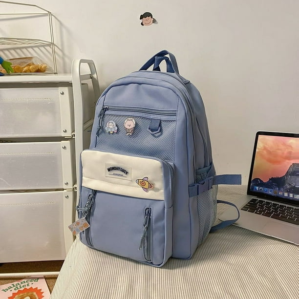 Mochila escolar para mujer, mochila para niña de secundaria, mochila de dibujos animados para estudiantes de secundaria coreana, de tercer a quinto grado y de sexto grado para escuela primaria