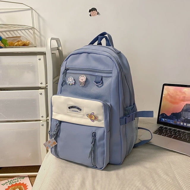 Mochila escolar para mujer, mochila para niña de secundaria, mochila de dibujos animados para estudiantes de secundaria coreana, de tercer a quinto grado y de sexto grado para escuela primaria