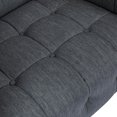 thumbnail image 3 of Noble House Penman Fabric Tufted 3 Seater Sofa, Charcoal and Brown, 3 of 7