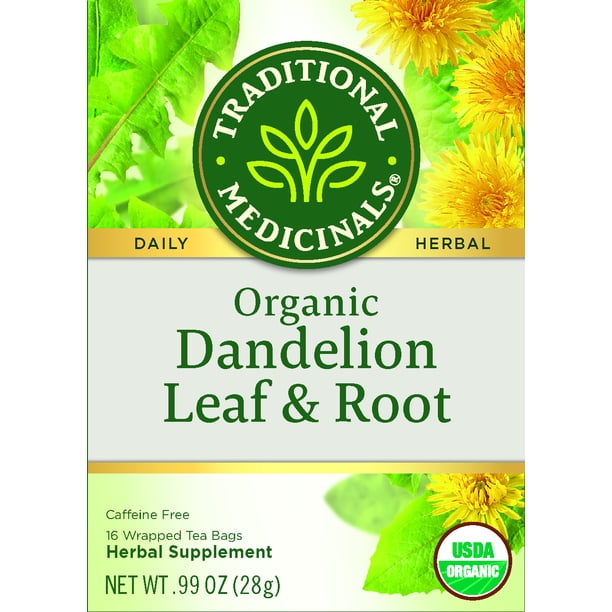 Traditional Medicinals Organic Dandelion Leaf Root Herbal Tea Tea Bags 16 Ct Walmart Com Walmart Com