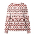 thumbnail image 4 of Chandail en Molleton de Noël pour Femmes 2023 Col Rond Mode Décontractée Manches Longues Imprimé de Noël Chandail en Molleton Hauts Blouse en Liquidation, 4 of 5