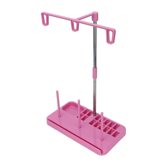 3 Spools Holder, 3 Spools Rack Holder Easy To Assemble Thread Holder Stand One Set For Household For Sewing Machines Pink,Beige