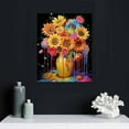 thumbnail image 4 of Nawypu  Flower Canvas Wall Art Graffiti Flower Canvas Print PictureWall Decor Banksy Floral Painting Modern Contemporary Street Art for Living Room Bedroom, 4 of 4