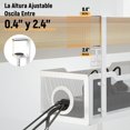 thumbnail image 2 of 13.4 Pulgadas Bandeja Para Cables,Bandeja De Gestión Cables Debajo Del Computadora,Sin Taladro,Adecuado Oficinas,Dormitorios,Cocinas,Etc (Blanco) Blanco, 2 of 6