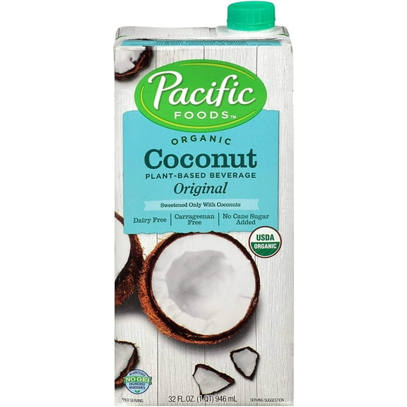 Pacific Foods Organic Coconut Sweetened Beverage Non-Dairy Original -- 32 fl oz Pack of 3
