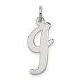thumbnail image 1 of Beautiful Sterling Silver Rhodium-plated Large Script Initial I Charm, 1 of 2