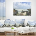 thumbnail image 3 of Designart Panorama View of Woljeongri Beach - Landscape Printed Throw Pillow - 16x16, 3 of 4