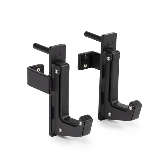 Titan Fitness T-3 Series Sandwich J-Hooks, UHMW Plastic, J-Hook Style Rack Mounted, 1,800 LB Capacity, Fits 3” x 3” Tubular Steel