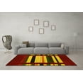 thumbnail image 3 of Ahgly Company Indoor Rectangle Abstract Yellow Contemporary Area Rugs, 5' x 7', 3 of 4