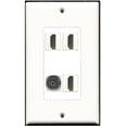 thumbnail image 1 of Ultra Spec Cables 3 Port HDMI 1 Port Toslink Wall Plate DecorZ, 1 of 1