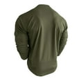 thumbnail image 6 of Henley Shirts for Men Long Sleeve Lightweight Casual Basic Tee Crewneck Soft T-Shirt Big and Tall with Pocket Army Green S, 6 of 8