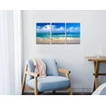 thumbnail image 3 of Moyedecor Art - Blue Beach theme Modern Stretched and Framed Seascape 3 panels Giclee Canvas Prints Artwork Landscape Pictures Paintings on Canvas Wall Art for Home Decor Ready To Hang, 3 of 6