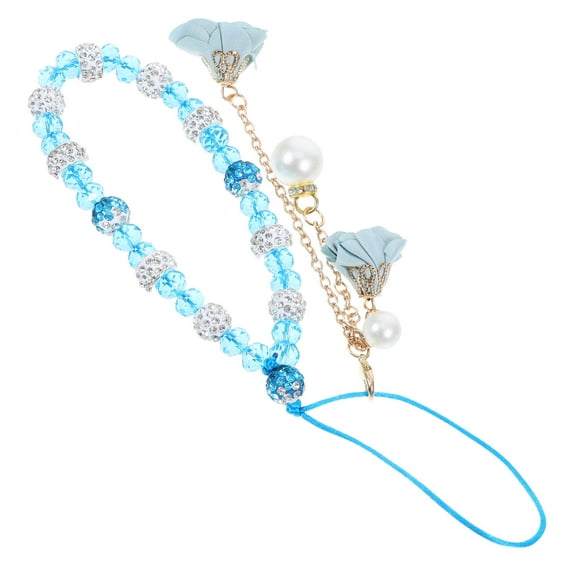 MEIBUTYUP Sky Crystal Metal Phone Charm Lanyard, Accessory for Secure Carrying and Stylish Decoration