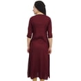 thumbnail image 6 of Bimba Womens Rayon Designer Maroon Embroidery A-Line Kurta Tunic With Pocket-26, 6 of 9