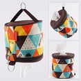 thumbnail image 4 of Bolsa de almacenamiento plegable de estilo étnico para acampar al aire libre, caja de pañuelos de papel para rollos de automóvil, bolsa de tela pequeña, bolsa de almacenamiento para exportación, 4 of 6
