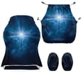 thumbnail image 4 of Whosucclay Cross Print Gaming Chair Slipcovers, Stretchable Office Chair Cover 4 Pcs Computer Desk Chairs Covers with Armrest Covers, Rotating Armchair Protector Cover, 4 of 8