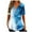 #9-Blue, variant on Patlollav Womens Summer Tops V Neck T Shirts Printed Tops Button Loose Casual Short Sleeve Tshirts