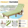 thumbnail image 3 of XXLYY Chaise Lounge Cushions Outdoor, Water-Resistant Patio Lounge Chair Cushion with Ties and Pillows, 3'' High-Density Foam Lounge Replacement Cushion for Lawn Pool, 3 of 6