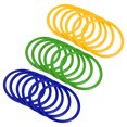 thumbnail image 1 of Unique Bargains 8.5cm Plastic Carnival Ringtoss Rings Game Hoop 18 Pack (Blue, Green, Yellow), 1 of 5
