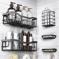 thumbnail image 1 of Organizador de ducha adhesivo, paquete de 5 organizadores de baño de acero inoxidable a prueba de óxido con gran capacidad, estantes sin perforaciones para almacenamiento de baño y decoración del hoga, 1 of 4