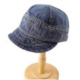 thumbnail image 1 of Sombrero de pescador de mezclilla, sombreros para mujeres, gorras de vendedor de periódicos para mujeres, boina para damas de moda, gorras de vendedor de periódicos para mujeres negras,, 1 of 6